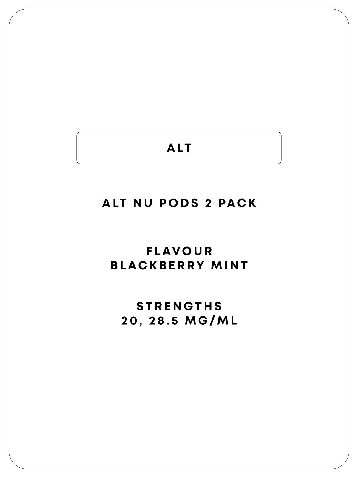 Alt Nu Pods 2pc - Blackberry Mint | Cosmic