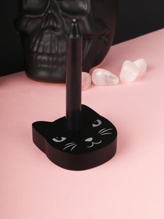 Black Cat Candle Holder