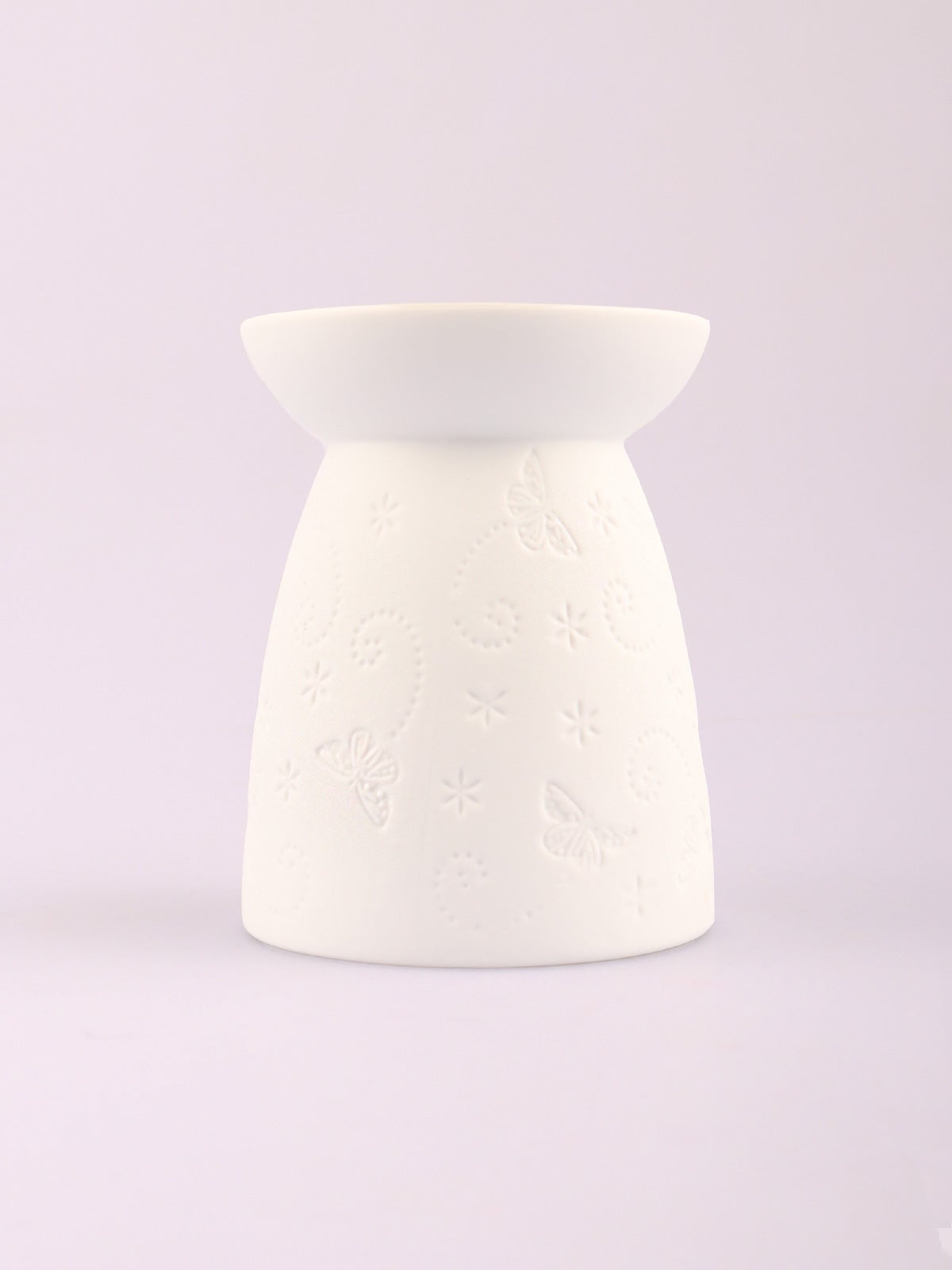 Ceramic Butterfly Oil Burner Matte White Home Fragrance