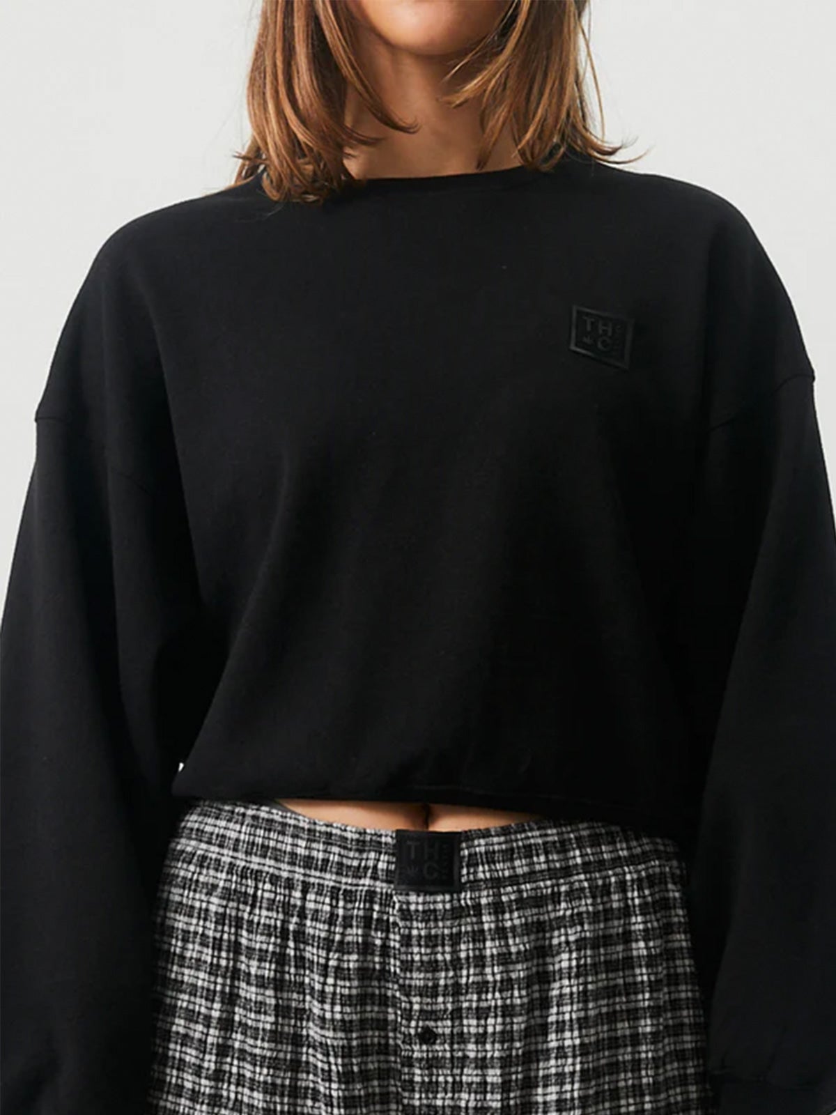 【U LAN】Hardy Two Way Crop Flight Jumper Comet - Hemp Cropped Crew Neck Jumper | Cosmic