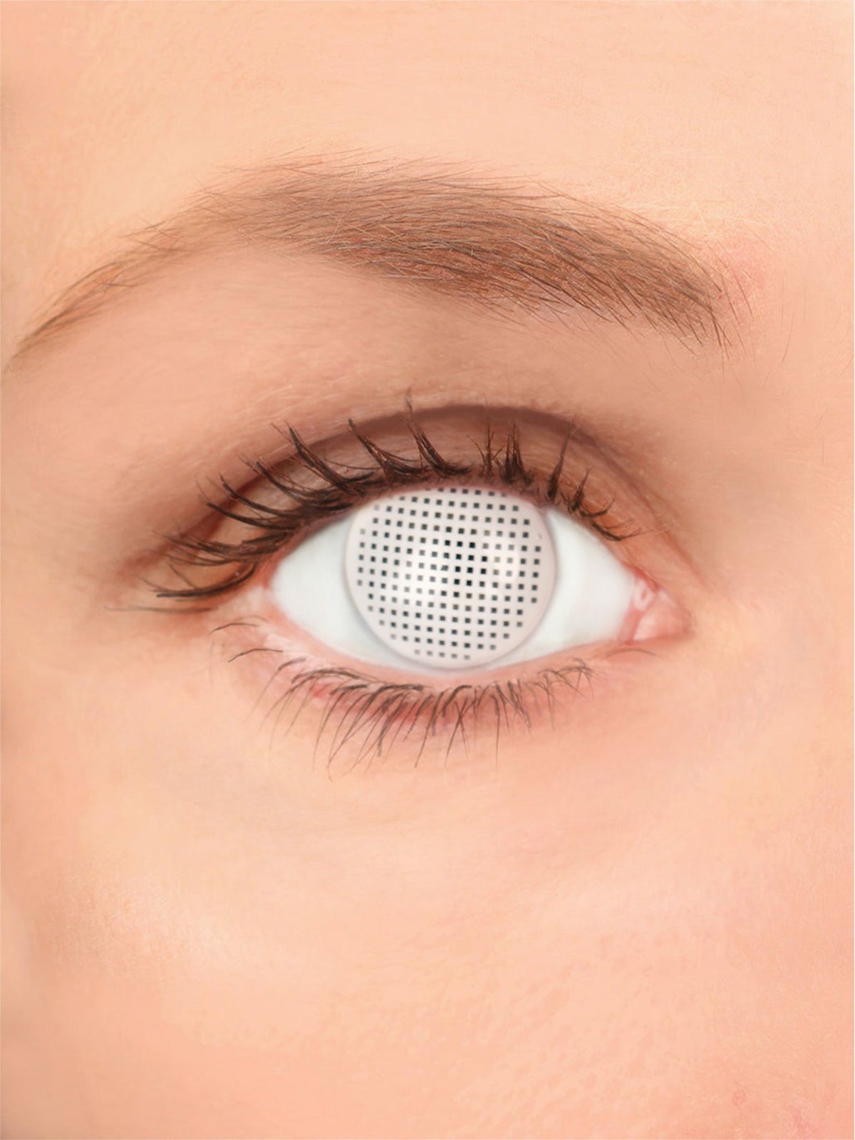 Costume Contact Lenses White Mesh Cosmic