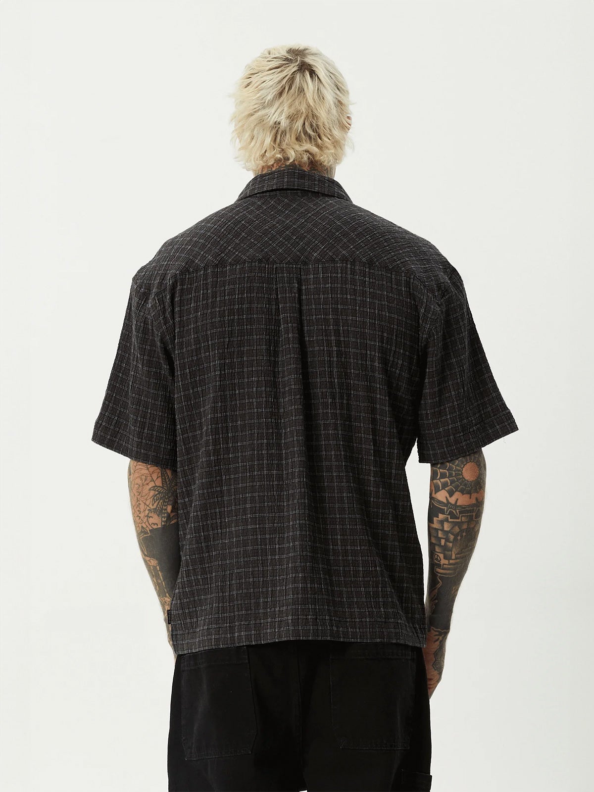 Dusk - Hemp Seersucker Check Shirt | Cosmic
