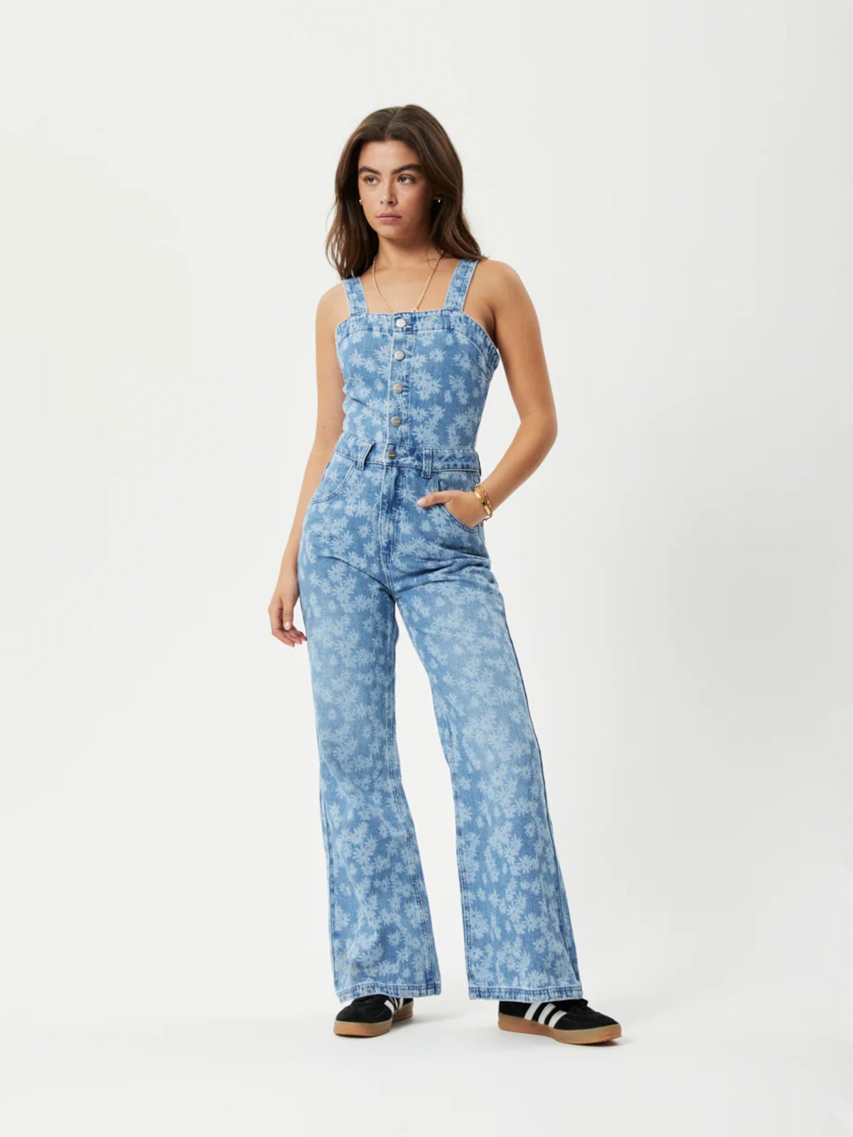 Fink Arlo Organic Hemp Denim Jumpsuit Cosmic