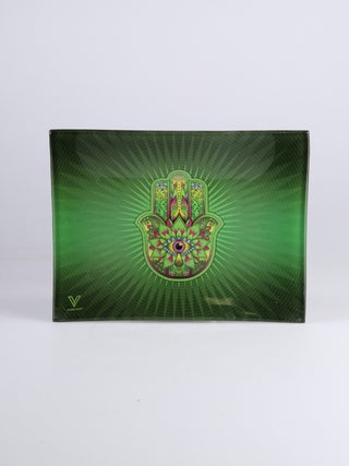 Glass Tray:Small -Hamsa