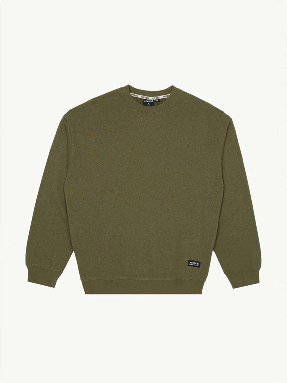 Creation - Unisex Hemp Panel Crew Neck Jumper - Black - AFENDS