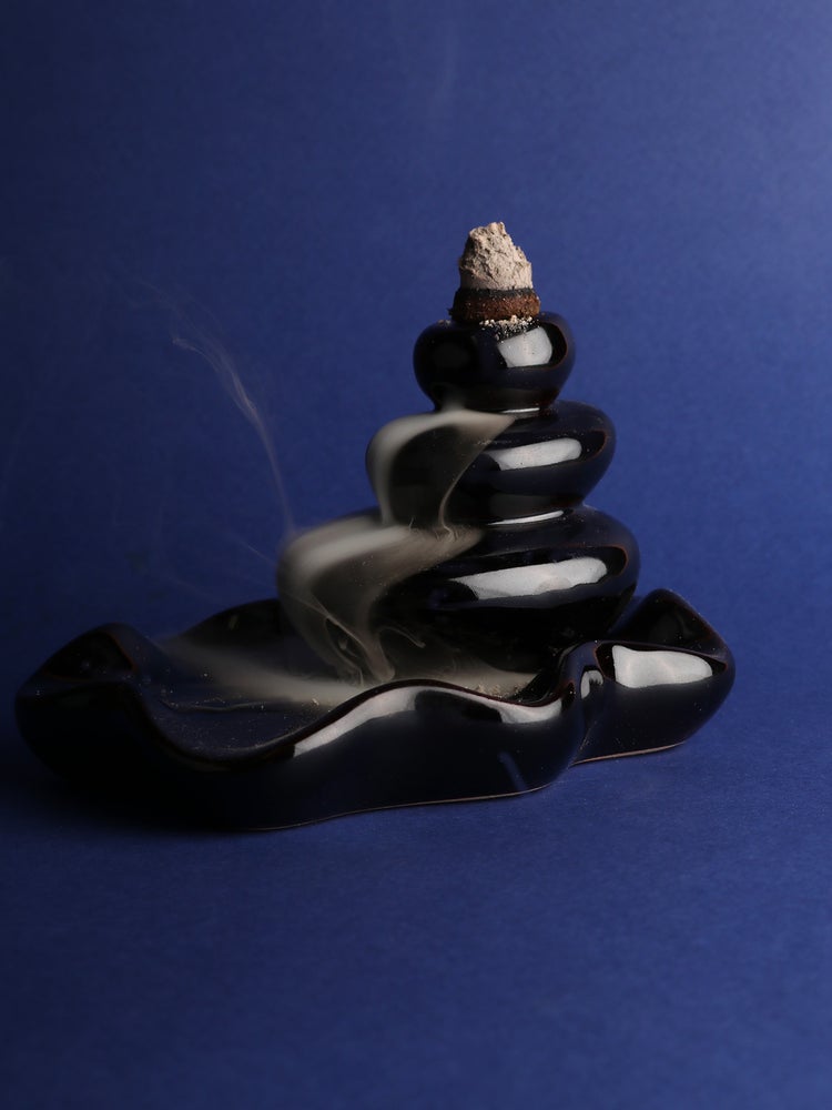 Large Pebbles Backflow Incense Burner Cosmic