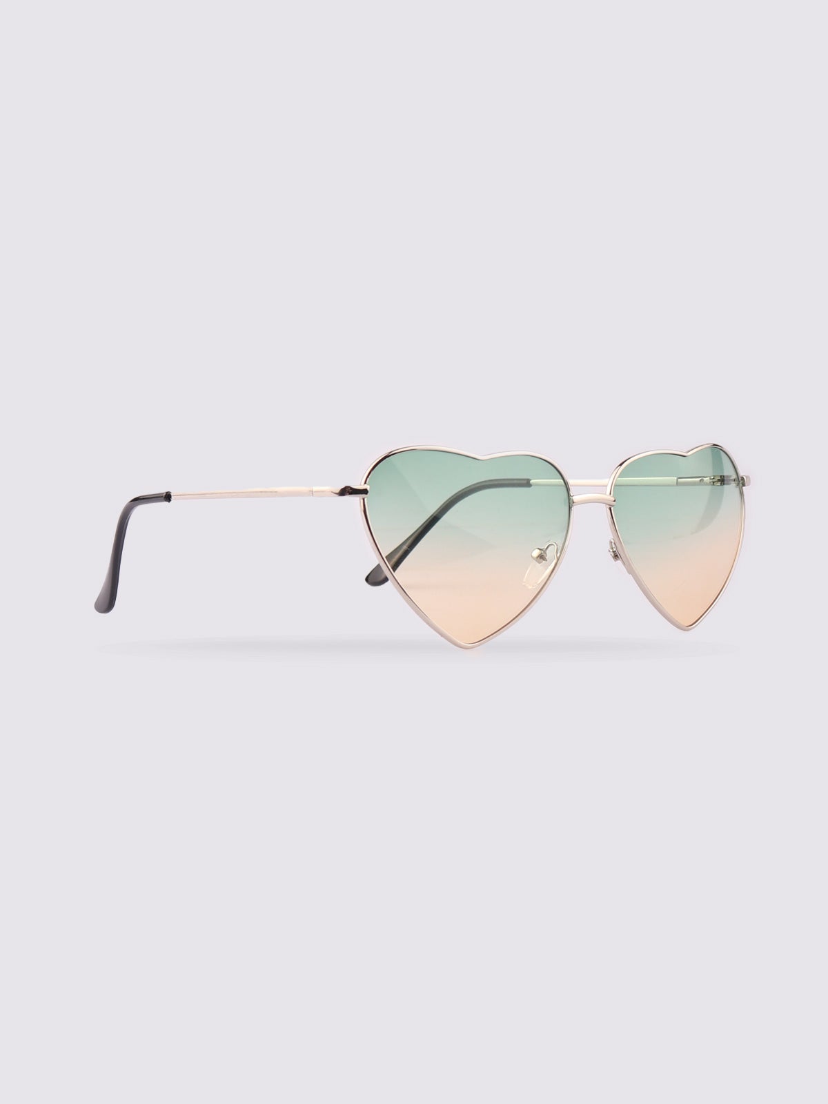 Love Heart Sunglasses - Green-gold | Cosmic