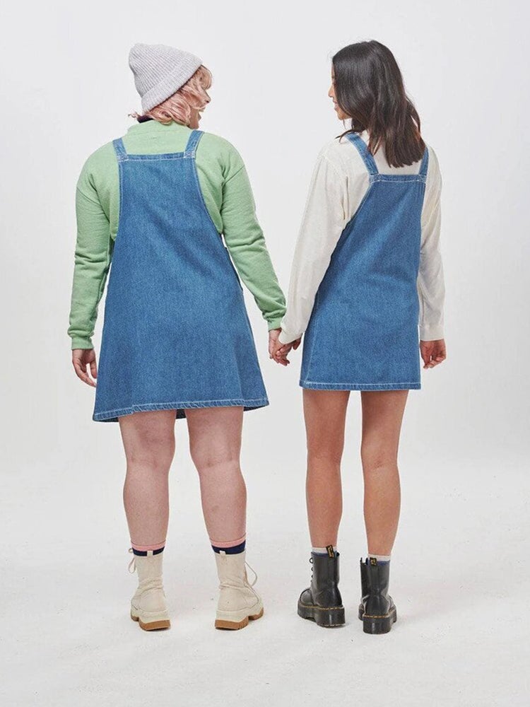 Lucy & Yak Organic Mini Pini Soft Denim Dress Cosmic