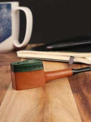 Malachitey Twist Lid Pipe