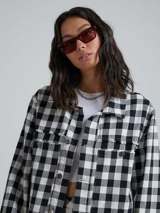 Overtime- Unisex Gingham Jacket