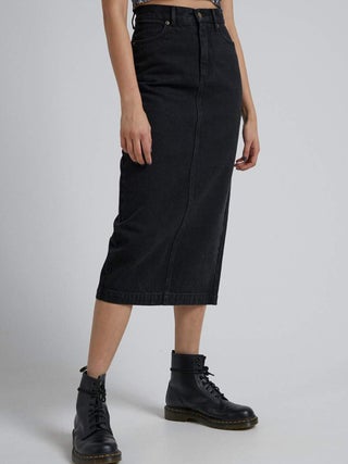 Reed - Organic Denim Midi Skirt