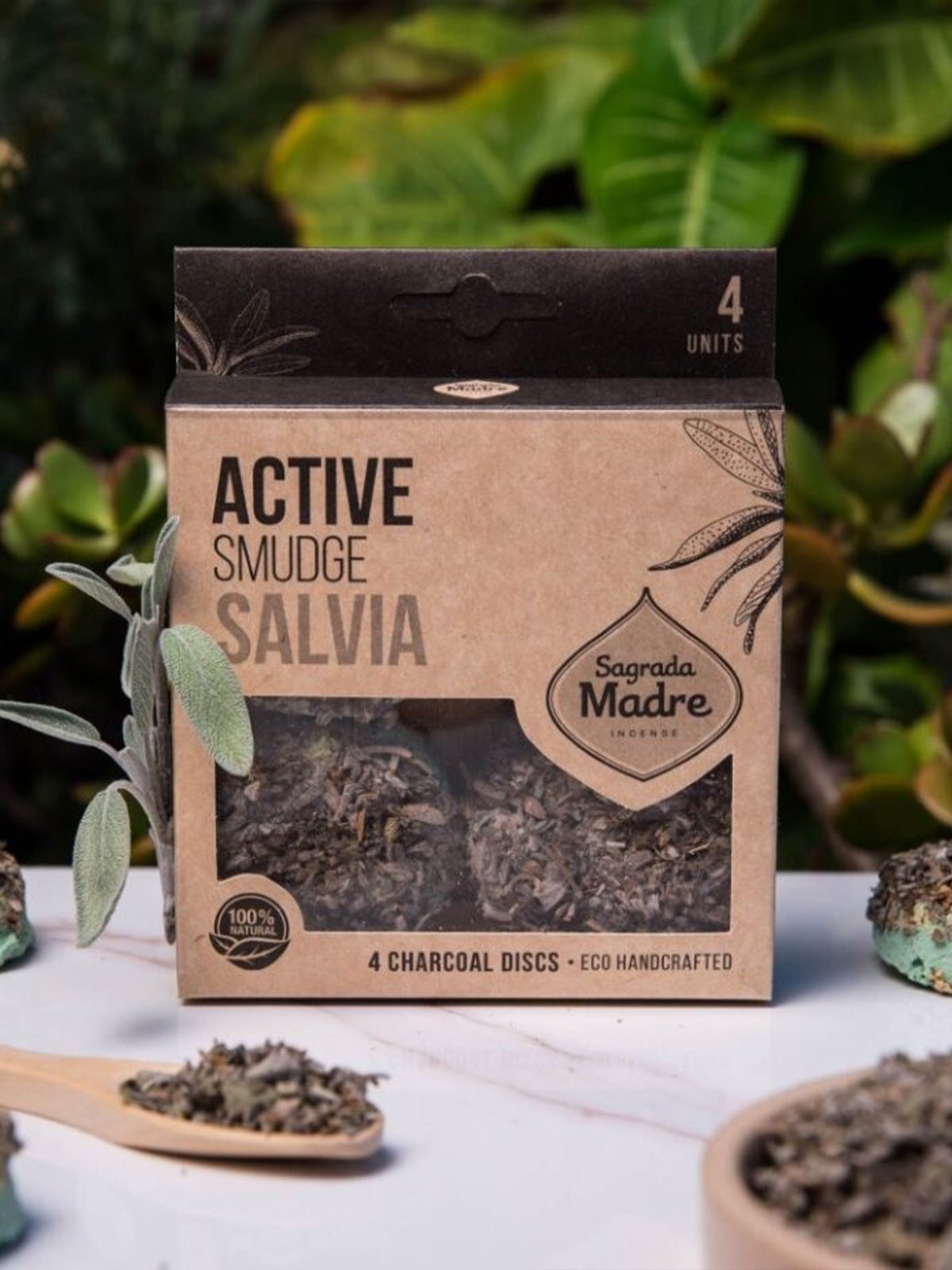 Sagrada Madre Premium Charcoal Discs (4pc) White Sage Cosmic