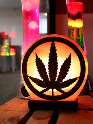 Salt Lamp Wood Sheet Leaf