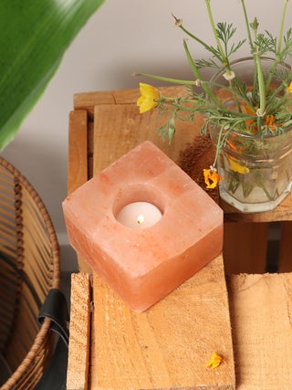 Salt Tea Light Cube