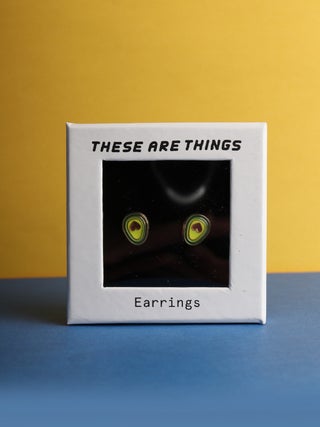 These Are Things- Avocado Heart Studs