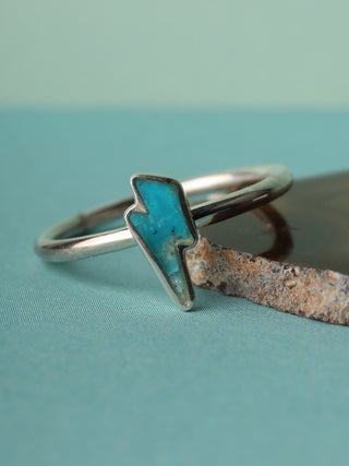 Turquoise Bolt Sterling Silver Ring