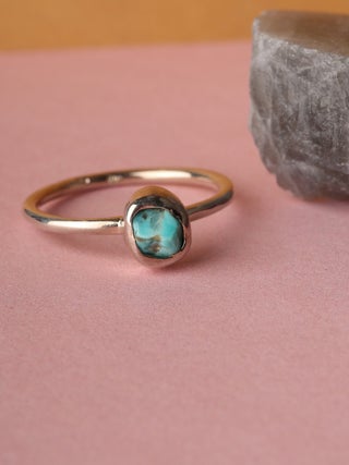 Turquoise Rough Sterling Silver Ring