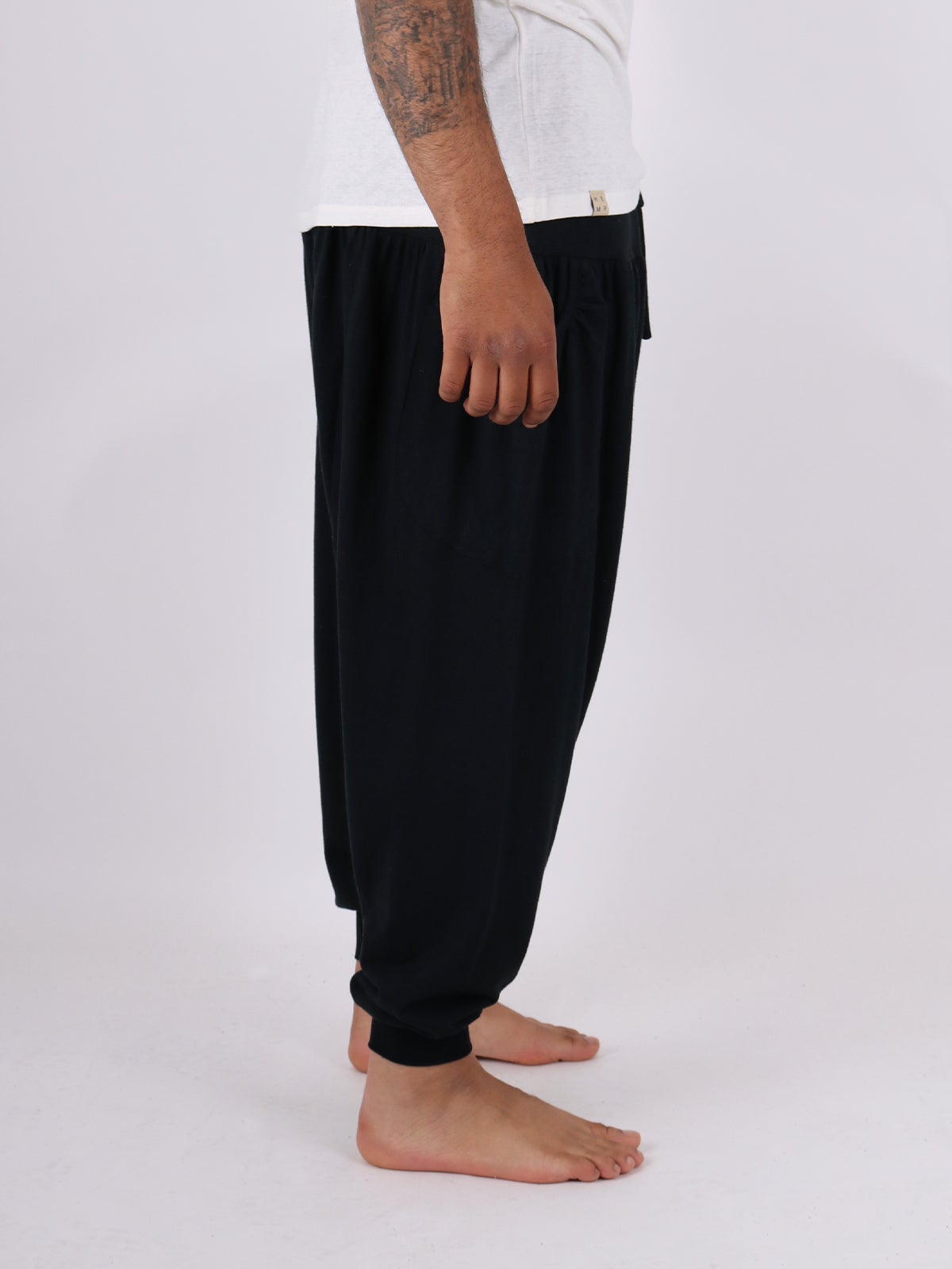 Unisex Organic Hemp Drawstring Harem Pants Cosmic
