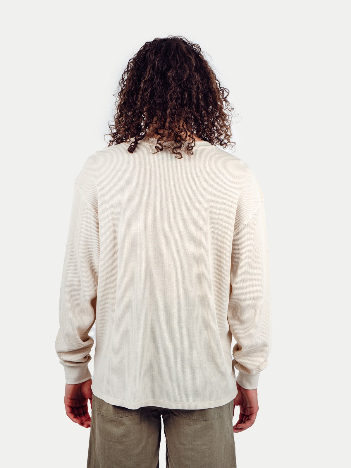 Unisex Organic Hemp Waffle L/s Tee - Birch | Cosmic