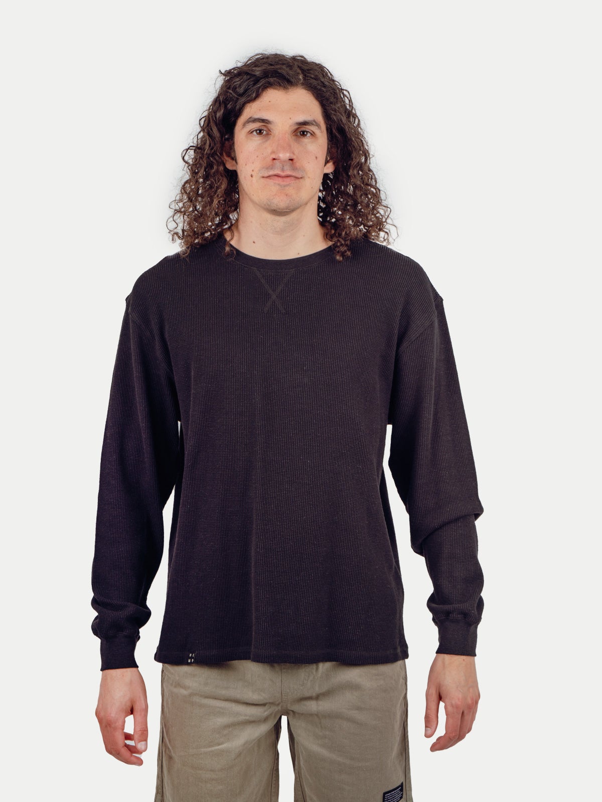 Unisex Organic Hemp Waffle L/s Tee - Birch | Cosmic