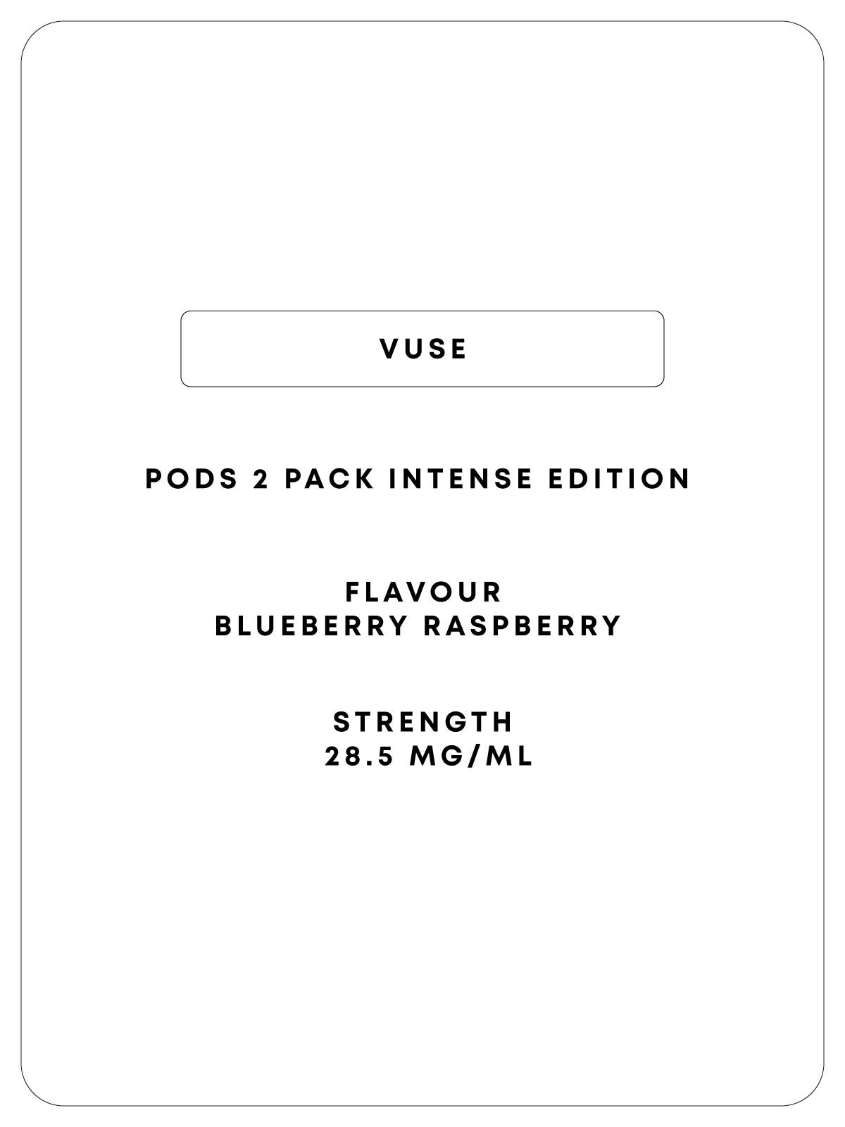 Vuse 2 Pod - Blueberry Raspberry - Intense