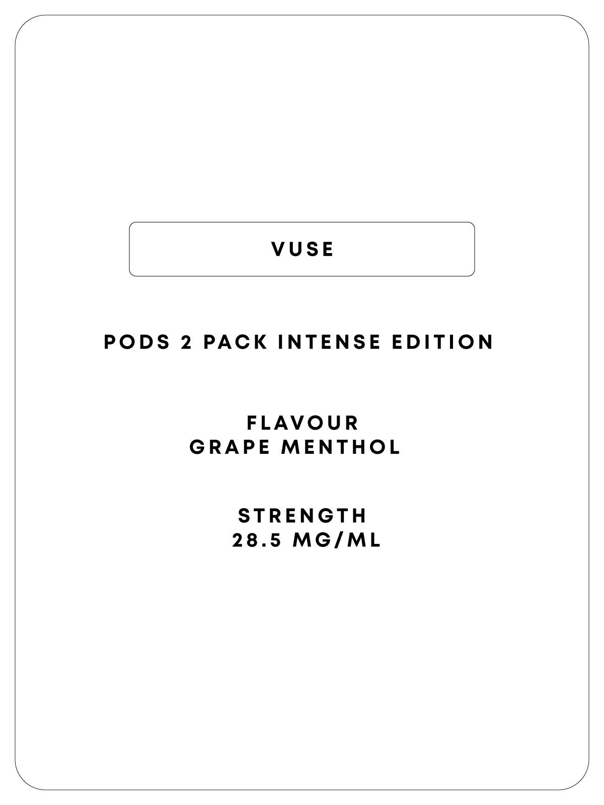 Vuse 2 Pod - Grape Menthol - Intense