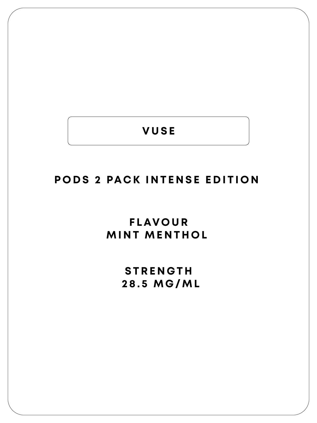 Vuse 2 Pod - Mint Menthol - Intense