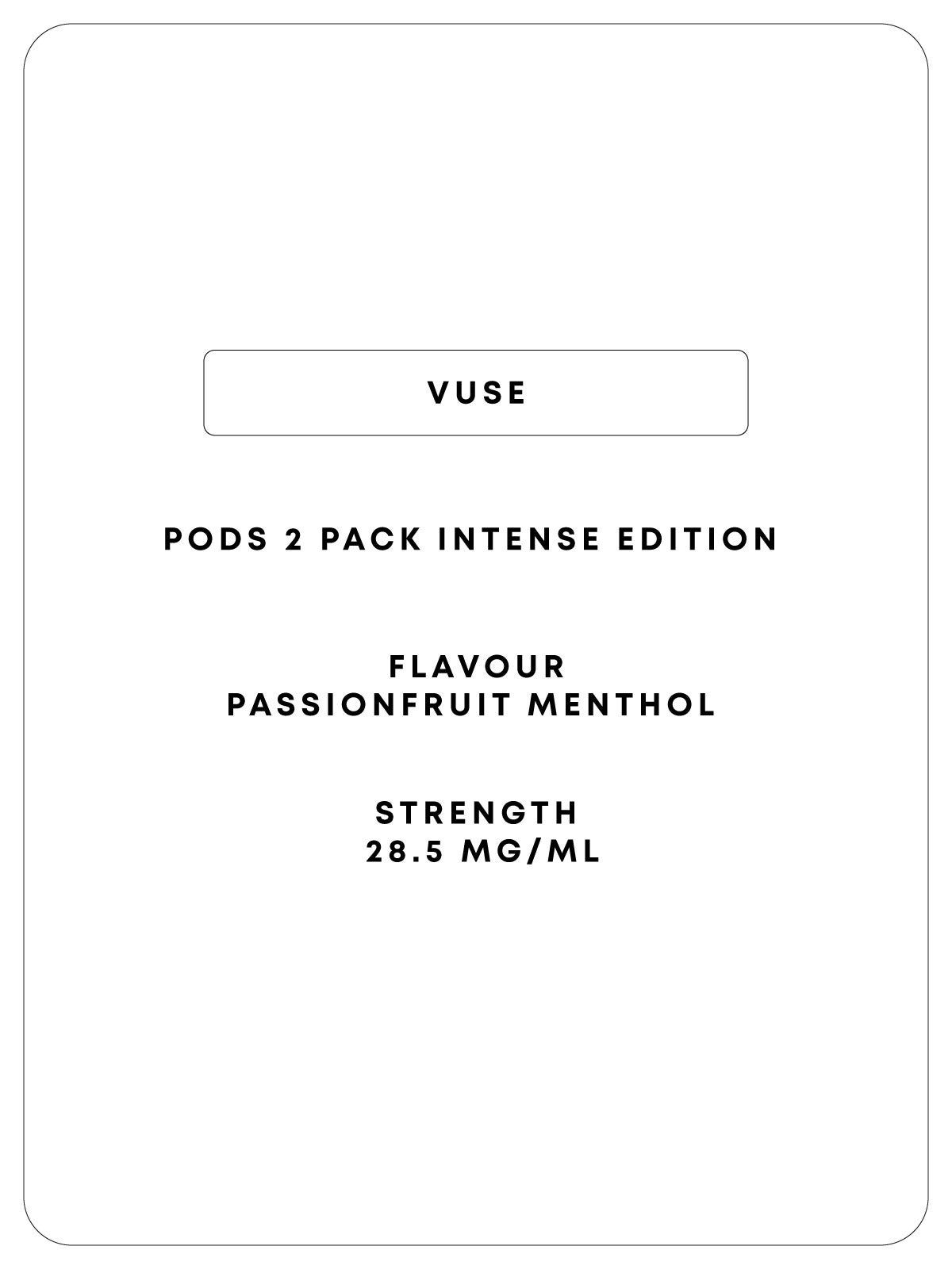 Vuse 2 Pod - Passionfruit Menthol - Intense