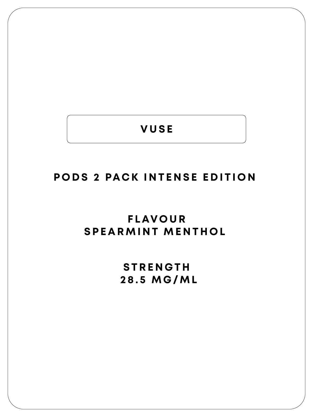 Vuse 2 Pod - Spearmint Menthol - Intense