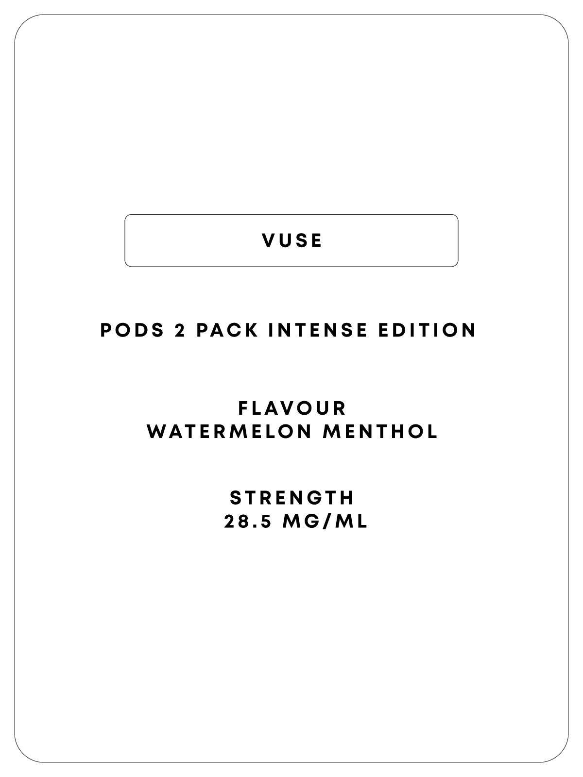 Vuse 2 Pod - Watermelon Menthol - Intense