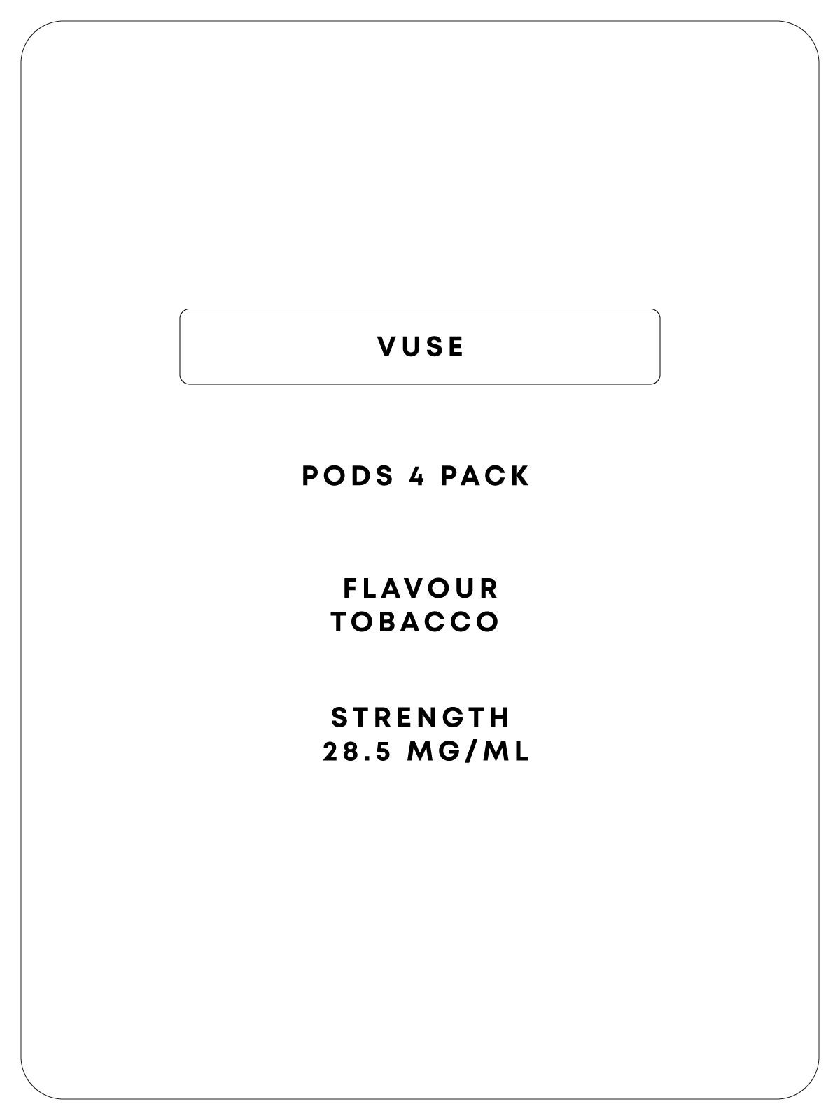 Vuse 4 Pod - Tobacco - Classic