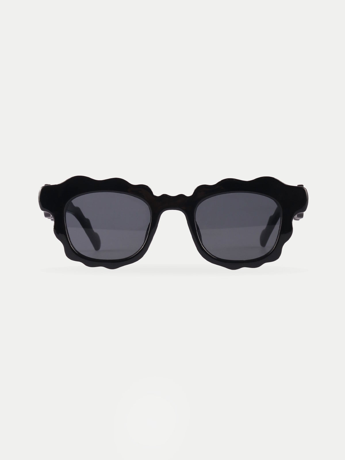 Wavy Square Sunglasses Black Cosmic