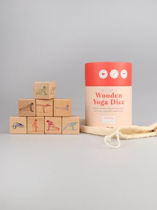 Wooden Yoga Dice Set of 8