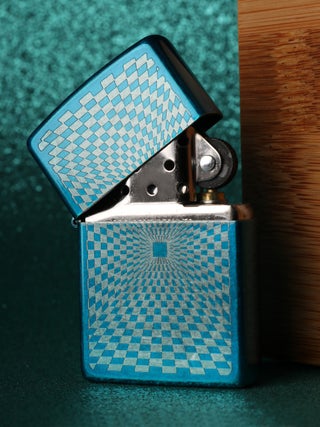 Zippo Cerulean Chess Swirl